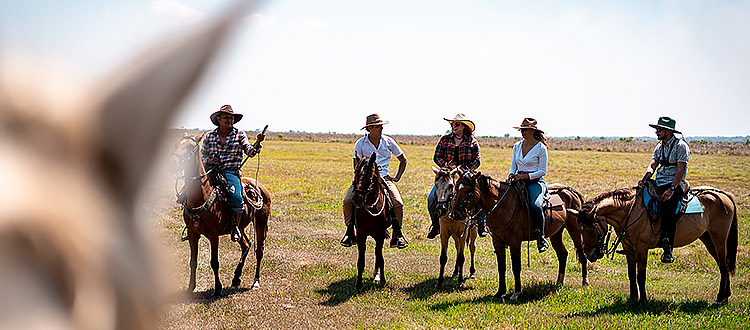 El país de la belleza explorado con caballos